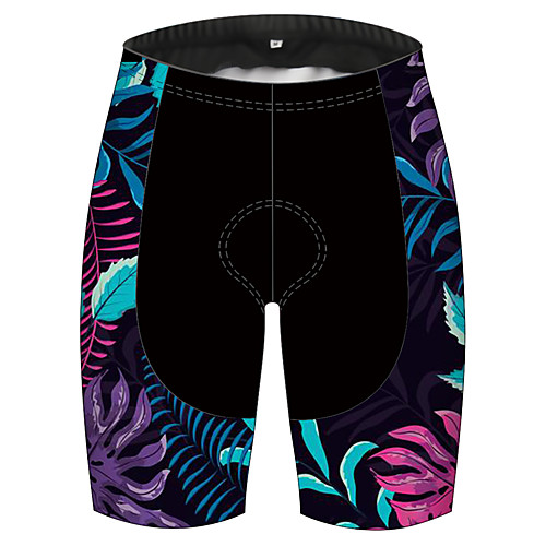 

21Grams Men's Cycling Shorts Bike Shorts Padded Shorts / Chamois Pants Breathable 3D Pad Quick Dry Sports Patchwork Floral Botanical Black / Blue Mountain Bike MTB Road Bike Cycling Clothing Apparel