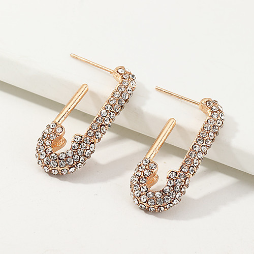 

Women's Stud Earrings Earrings Classic Fashion Classic Trendy Korean Fashion Elegant Imitation Diamond Earrings Jewelry Gold For Date Street Birthday Beach Festival 1 Pair
