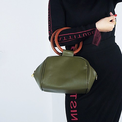 

Women's PU Top Handle Bag Solid Color Green / White / Brown