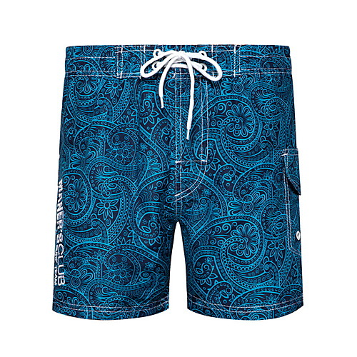 

Beach Board Shorts Men's Fuchsia Royal Blue Green Bottoms Swimwear Swimsuit - Paisley S M L Fuchsia
