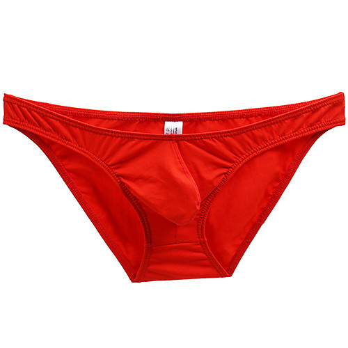 

Men's Basic Briefs Underwear - Normal Low Waist Light Blue Yellow Blushing Pink M L XL