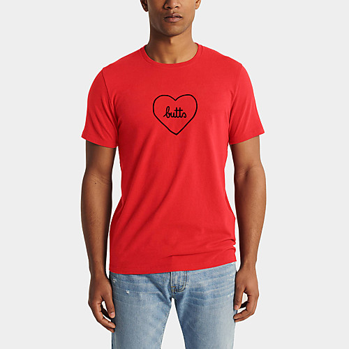 

Men's Daily Sports Business / Basic T-shirt - Graphic / Solid Colored / Letter Black & White, Print Black