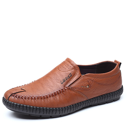 

Men's Leather Fall / Spring & Summer Casual / British Loafers & Slip-Ons Breathable Brown / Black / Party & Evening