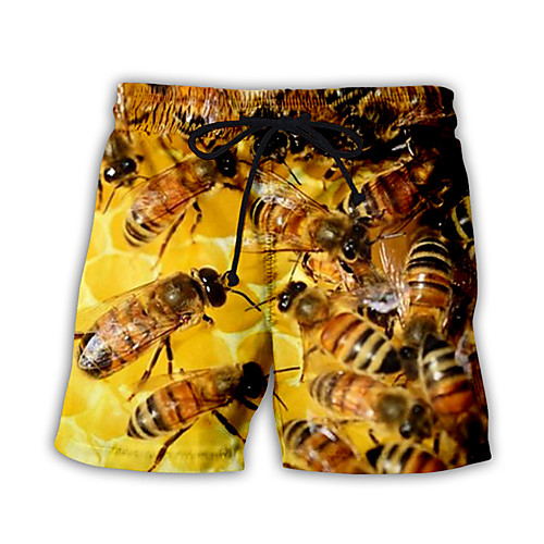 

Men's Swim Shorts Swim Trunks Bottoms Breathable Quick Dry Swimming Beach Water Sports 3D Print Summer / Micro-elastic