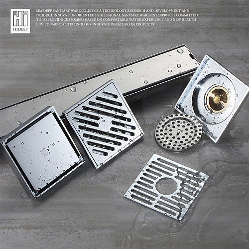 

Drain New Design Contemporary Brass / Stainless Steel Bathroom Floor Mounted