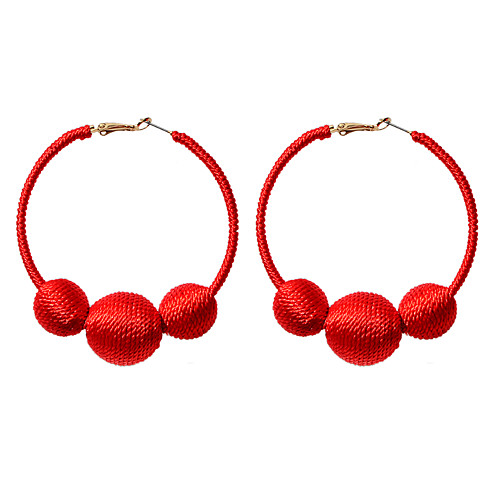 

Women's Earrings Braided Weave Precious Punk Romantic Boho Africa Russian Earrings Jewelry Red For Party Evening Engagement Prom Date Beach 1 Pair