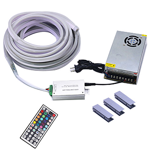 

3m Flexible LED Light Strips / Light Sets / Neon Strip Lights 180 LEDs SMD5050 10mm 1 44Keys Remote Controller / 1Set Mounting Bracket / 1 X 12V 3A Power Supply 1 set Multi Color Waterproof