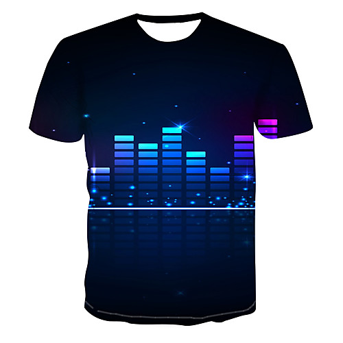 

Men's Club Weekend Street chic / Punk & Gothic T-shirt - 3D / Abstract / Graphic Print Navy Blue