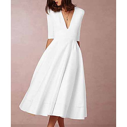 

Women's Wine Blushing Pink Dress Going out Swing Deep V S M