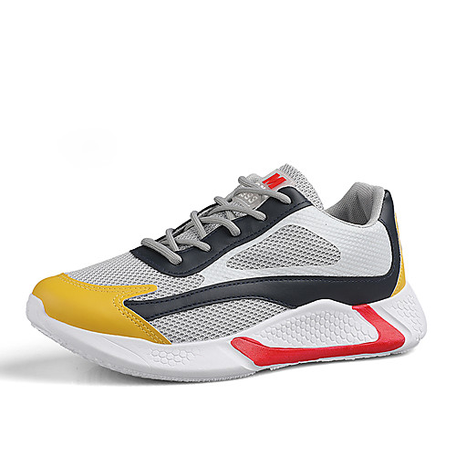 

Men's Mesh / Microfiber Fall / Spring & Summer Sporty / Casual Athletic Shoes Running Shoes / Walking Shoes Breathable Color Block Black / Red / Black / Yellow / Black