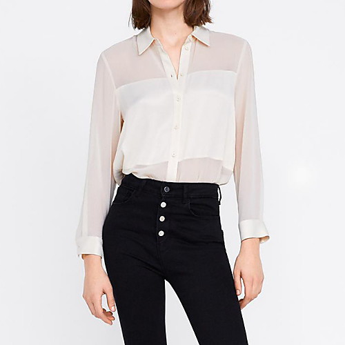 

Women's Daily Shirt - Solid Colored White