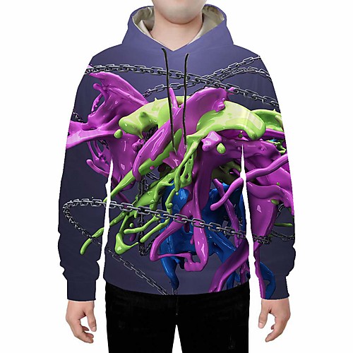 

Men's Basic Hoodie - 3D Rainbow US32 / UK32 / EU40