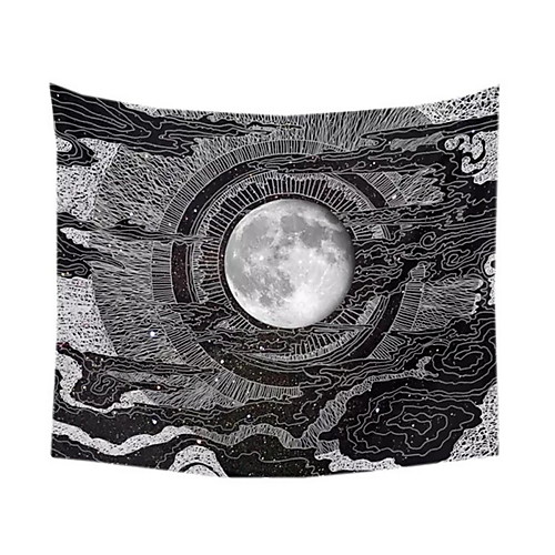 

Accnicc Moon and Star Tapestry Wall Hanging Tapestries Black & White Wall Blanket Wall Art for Living Room Bedroom Home Decor