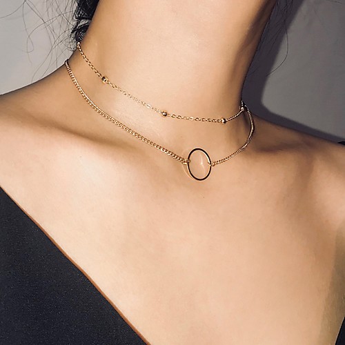 

Women's Necklace Friends European Romantic Casual / Sporty Sweet Chrome Gold 30 cm Necklace Jewelry 1pc For Street Festival