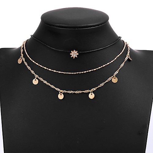 

Women's Choker Necklace Necklace Friends European Romantic Casual / Sporty Sweet Chrome Gold 35 cm Necklace Jewelry 1pc For Street Festival