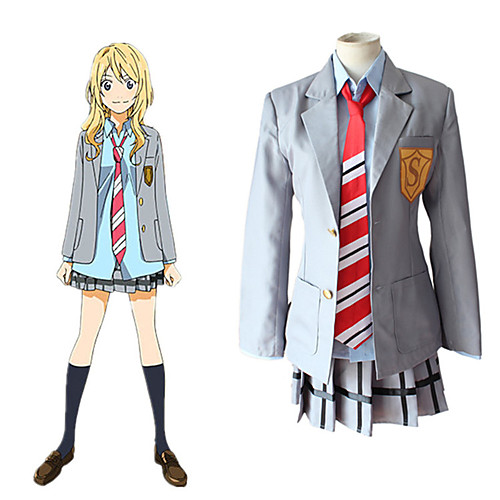 

Inspired by Your Lie in April Miyazono Kaori Anime Cosplay Costumes Japanese Cosplay Suits Top Skirt Tie For Women's