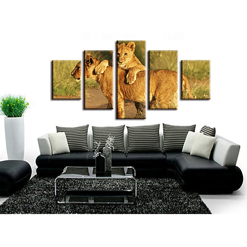 

5 Pieces Printing Decorative Painting Oil Painting Home Decorative Wall Art Picture Paint on Canvas Prints Landscape Animals