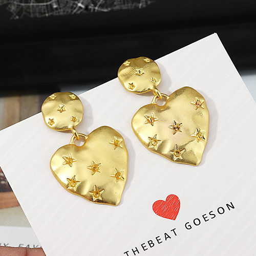 

Women's Drop Earrings Earrings Vintage Style Sweet Heart Star Classic Vintage Trendy Fashion Cute Earrings Jewelry Gold For Gift Date Vacation Beach Festival 1 Pair