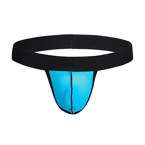 

Men's Basic G-string Underwear - EU / US Size Low Waist Light Blue Orange Royal Blue S M L