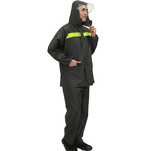 

Protective Clothing Anti Dust And Droplet Men's Daily Fall & Winter Regular Jacket, Solid Colored Hooded Long Sleeve Polyester Army Green