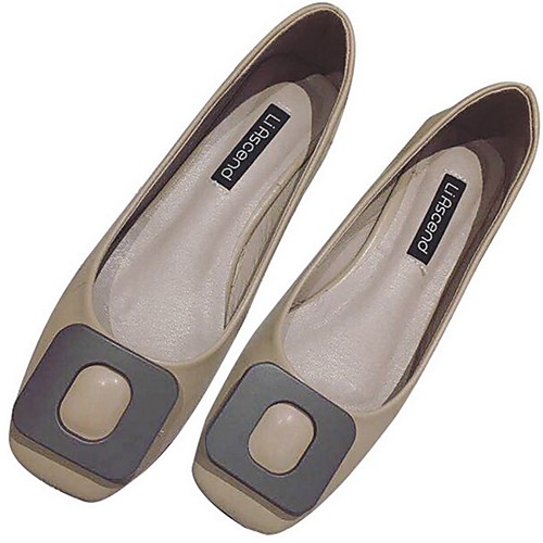 

Women's Loafers & Slip-Ons Low Heel Square Toe PU Spring & Summer Yellow / Gray