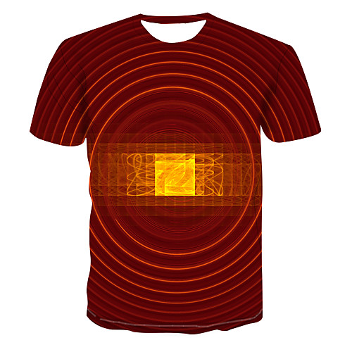 

Men's Club Weekend Street chic / Punk & Gothic T-shirt - 3D / Graphic / Visual Deception Print Wine