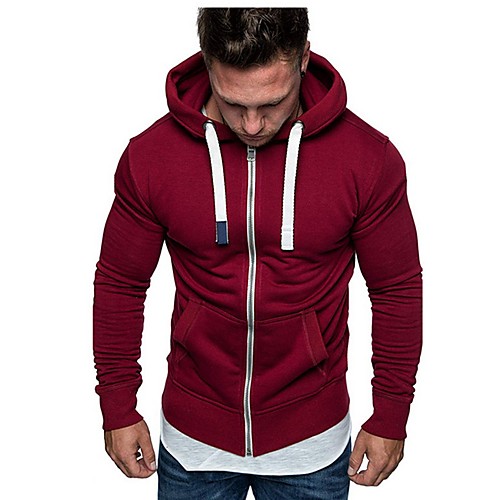 

Men's Casual Hoodie - Solid Colored Red US32 / UK32 / EU40