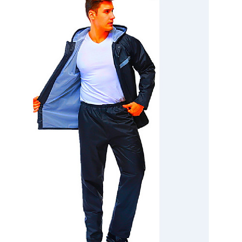

Men's Hiking Raincoat Outdoor Waterproof Windproof Raincoat Blue / Black