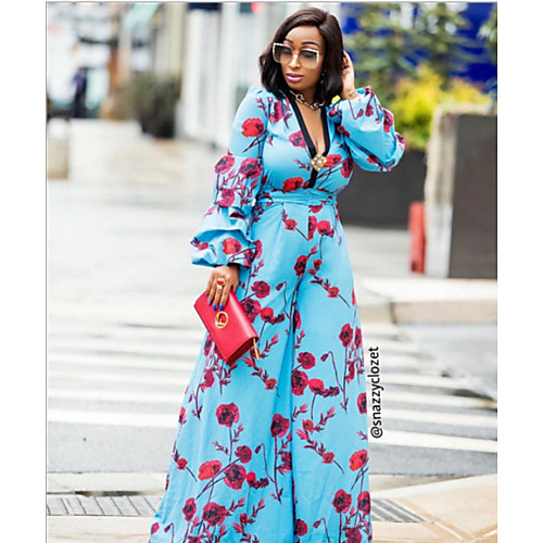 

Women's Basic Blue Jumpsuit Onesie, Geometric M L XL