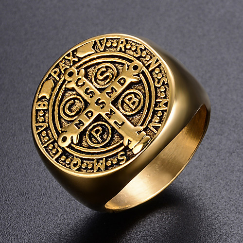 

Male Band Ring 1 pc Gold Silver Stainless Steel Punk Daily Wear Jewelry Mixed Color