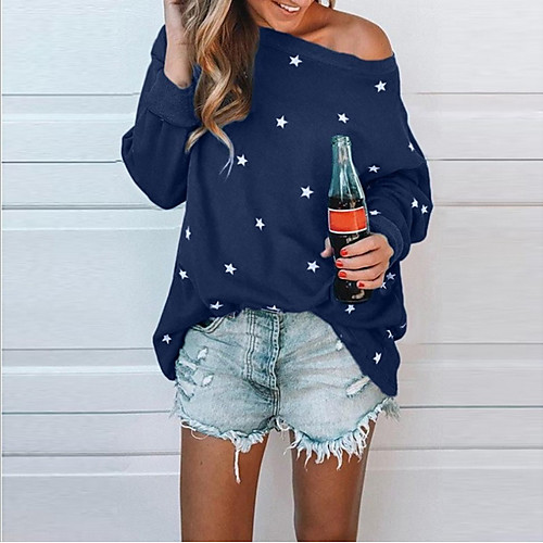 

Women's Geometric Blouse Daily Black / Blue / Red / Green / Gray