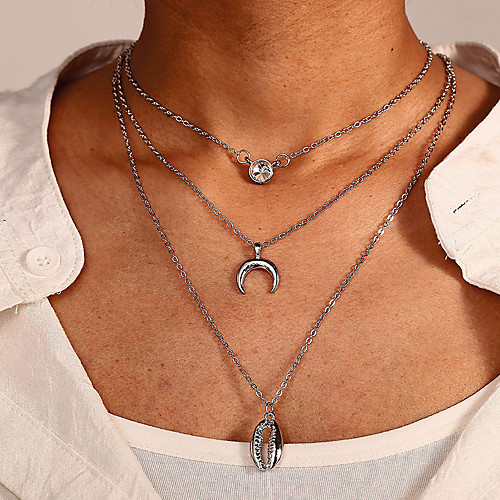 

Women's Pendant Necklace Necklace Friends European Romantic Casual / Sporty Sweet Chrome Silver 60 cm Necklace Jewelry 1pc For Street Festival