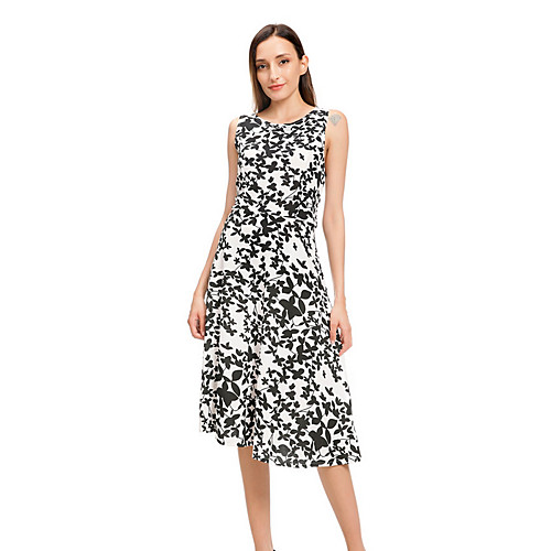 

Women's Black Dress Sheath Print S M