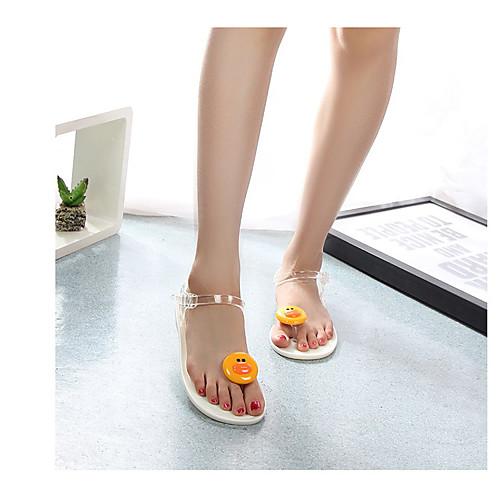 

Women's Sandals Katy Perry Sandals Flat Heel Open Toe PU Summer White / Black / Gray