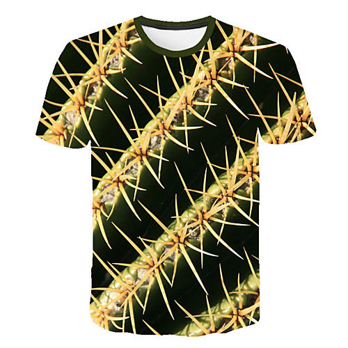 

Men's Daily Sports Basic / Exaggerated T-shirt - Color Block / 3D Print Rainbow