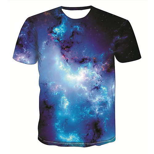 

Women's Daily Sports Basic T-shirt - 3D Print Blue