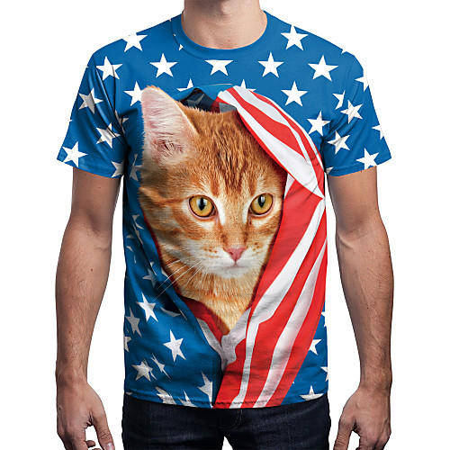 

Inspired by National Flag Pet T-shirt Terylene Cat Printing For Men's / Women's