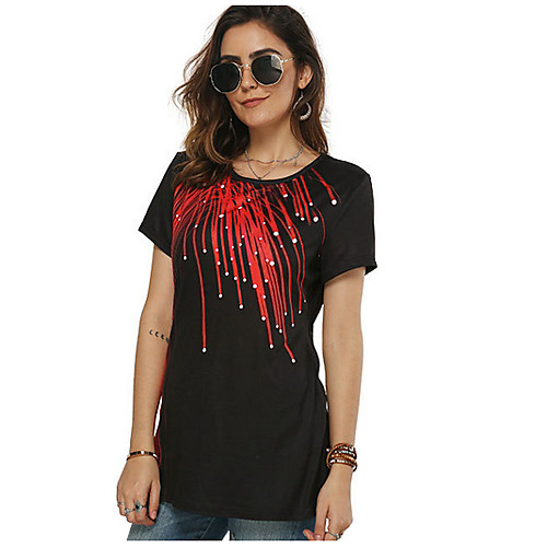 

Women's Daily T-shirt - Geometric Black