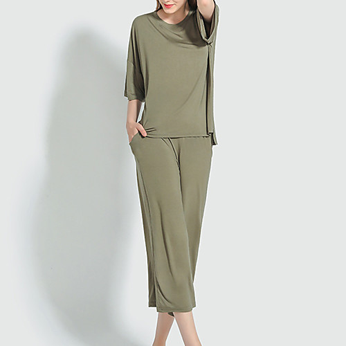 

Women's Suits Nightwear Black Purple Army Green One-Size