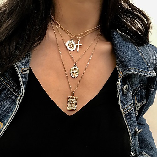 

Women's Necklace Friends European Romantic Casual / Sporty Sweet Chrome Gold 45 cm Necklace Jewelry 1pc For Street Festival