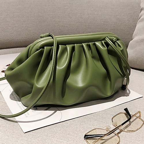 

Women's Zipper PU Crossbody Bag Solid Color Khaki / Green / White