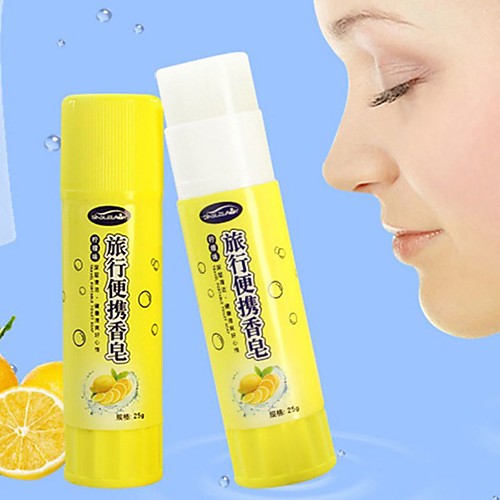 

Portable Soap Hand Washing Body Care Antibacterial Lemon Aroma Creative Glue Stick Shaped Outdoor Travel Camping-5pcs