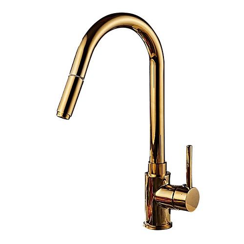 

Kitchen faucet - Single Handle Two Holes Electroplated Standard Spout Centerset Contemporary Kitchen Taps