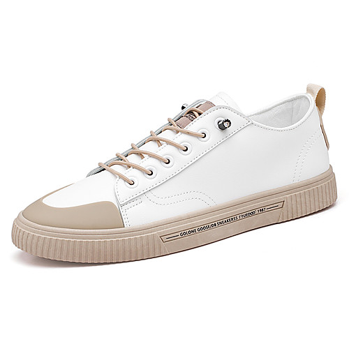 

Men's PU Summer / Spring & Summer Casual Sneakers Running Shoes / Walking Shoes Breathable White / Black / Beige