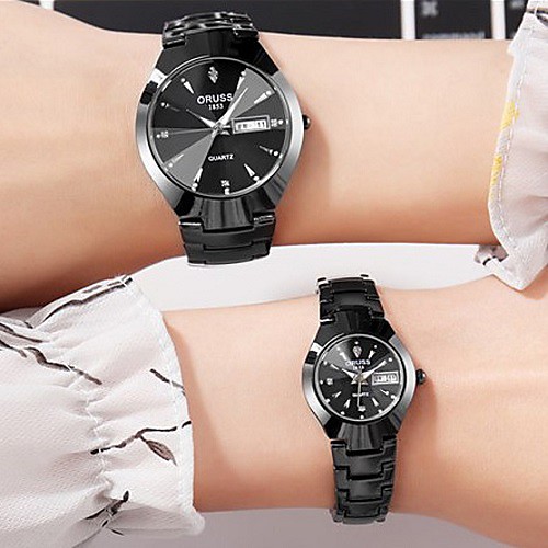 

Steel Band Watches Luxury Fashion Alloy Quartz Black Black / Blue Water Resistant / Waterproof Calendar / date / day Stopwatch Analog - Digital