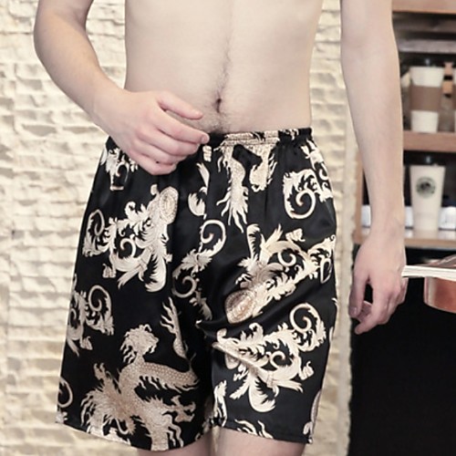 

Men's Print Briefs Underwear Mid Waist Wine Royal Blue Black L XL XXL