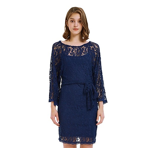 

Women's Red Black Dress A Line Geometric S M