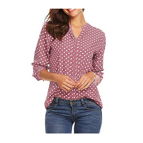 

Women's Daily Shirt - Polka Dot Yellow