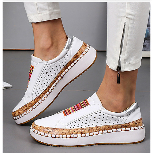 

Women's Flats Flat Heel Round Toe PU Spring & Summer Red / Green / Blue