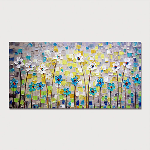 

Hand Painted Canvas Oilpainting Abstract Flowers by Knife Home Decoration with Frame Painting Ready to Hang